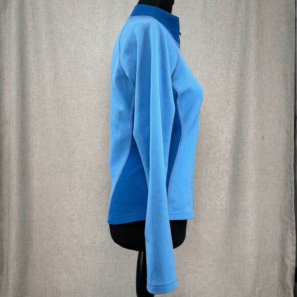 Patagonia 3/4 Zip Sweatshirt Wool Polyester Blend Blue‎ Base Layer Women's Small - Picture 4 of 8